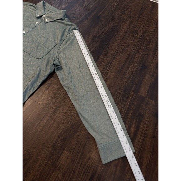 J. Crew Mens Performance Knit Oxford Long Sleeve Shirt CA915 Green XXL - Picture 9 of 10